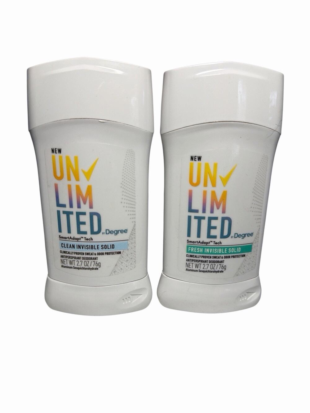 2 Degree Unlimited 2.7oz Antiperspirant Deodorant Fresh Invisible Solid ~ READ!!